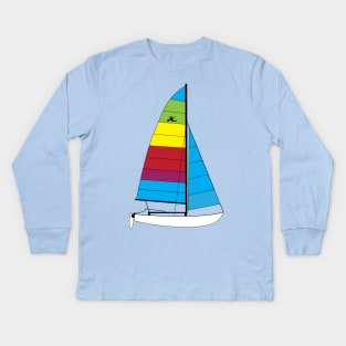 Hobie 16 Catamaran Sailboat Kids Long Sleeve T-Shirt